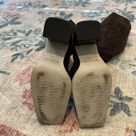 (SOLD) Matisse Highness Chocolate Brown Suede Heeled Boots (US 7) - Picture 7 of 8